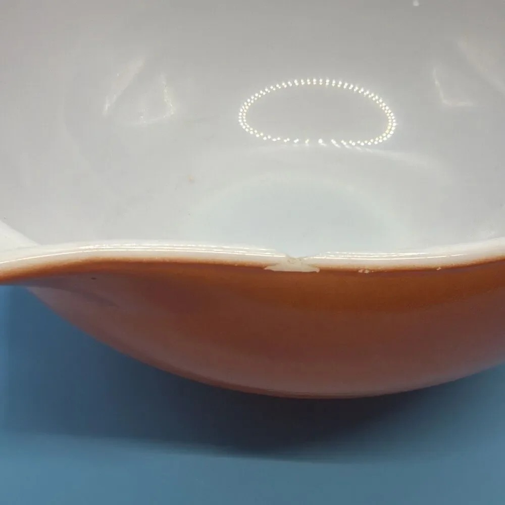 Vintage Pyrex Autumn Harvest Orange Wheat Cinderella Mixing Bowl 2.5 Qt 443